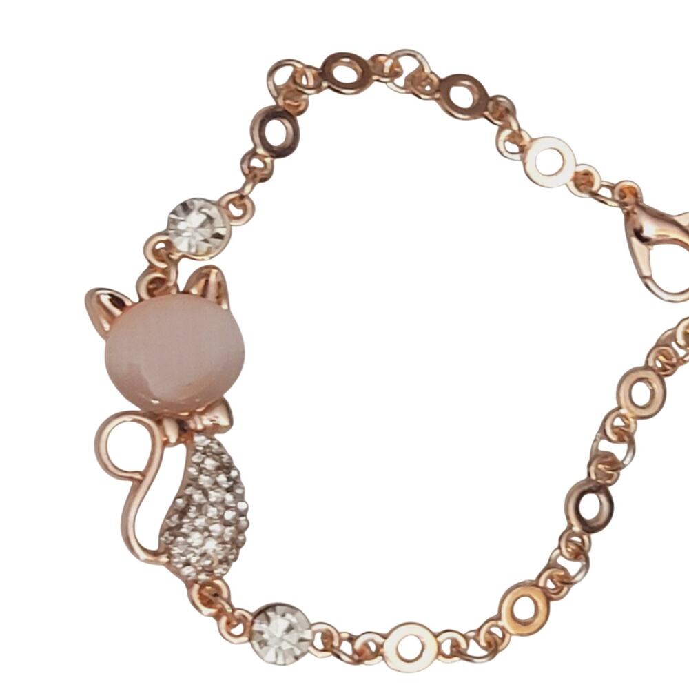 7" Rose Gold Cat Chain Bracelet